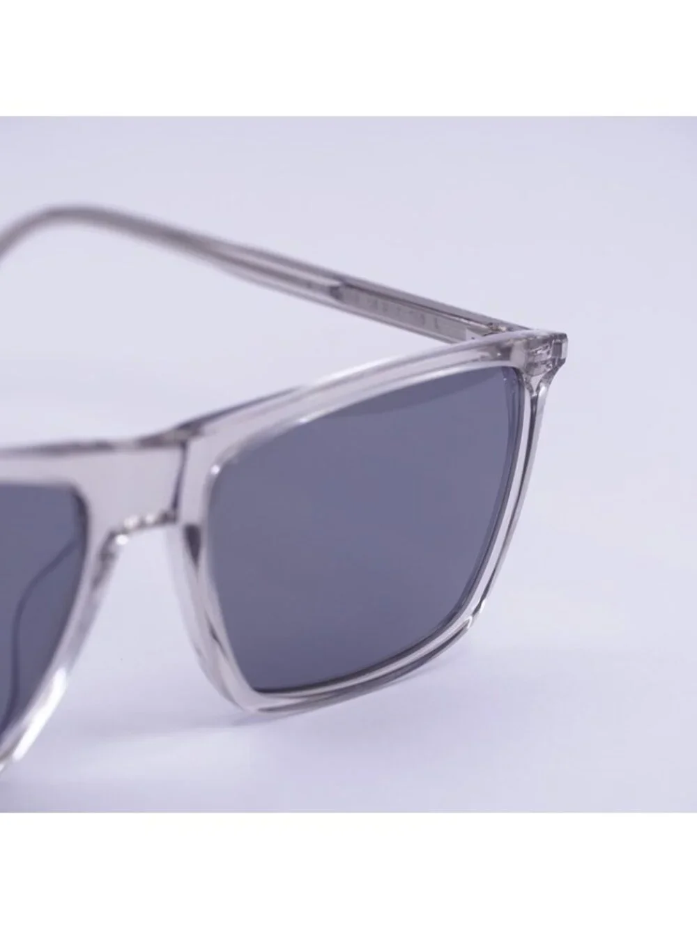 Saint Laurent SL668 003 Men Sunglasses Beige Rectangle Frame, Silver Lenses